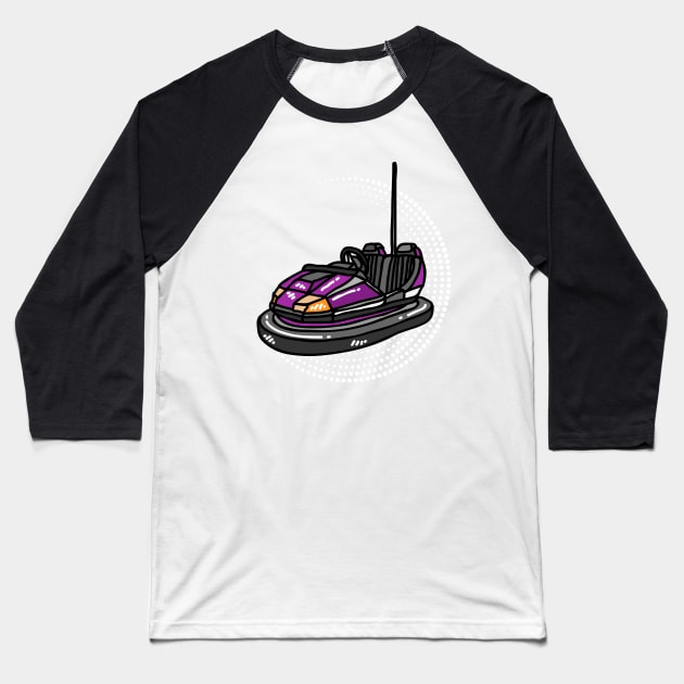 Purple Bumper Car Baseball T-Shirt by Shadowbyte91